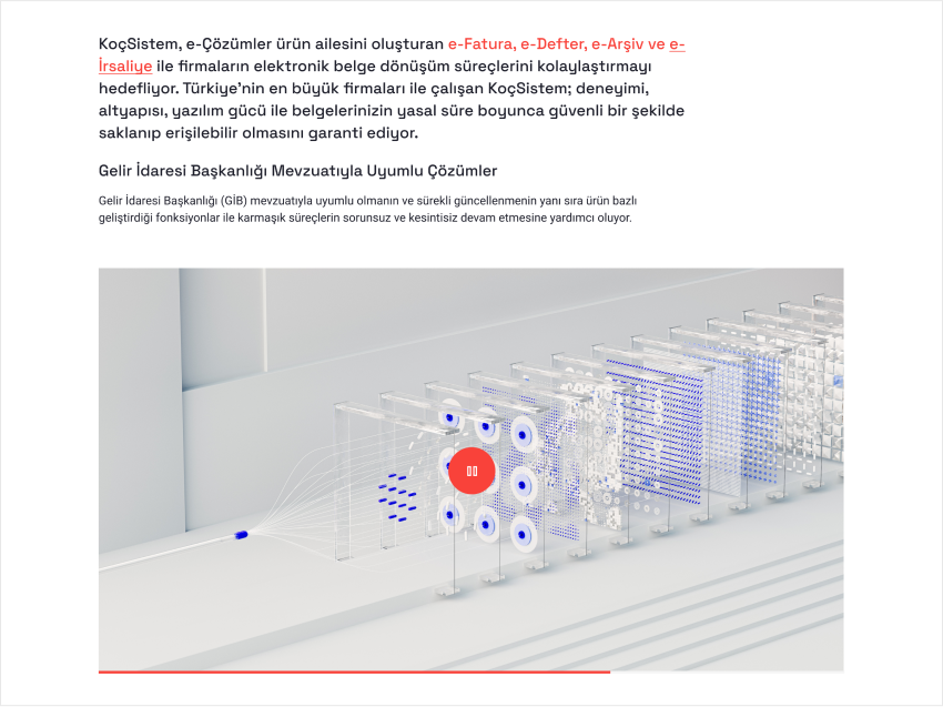 KoçSistem Web Development Video Screen