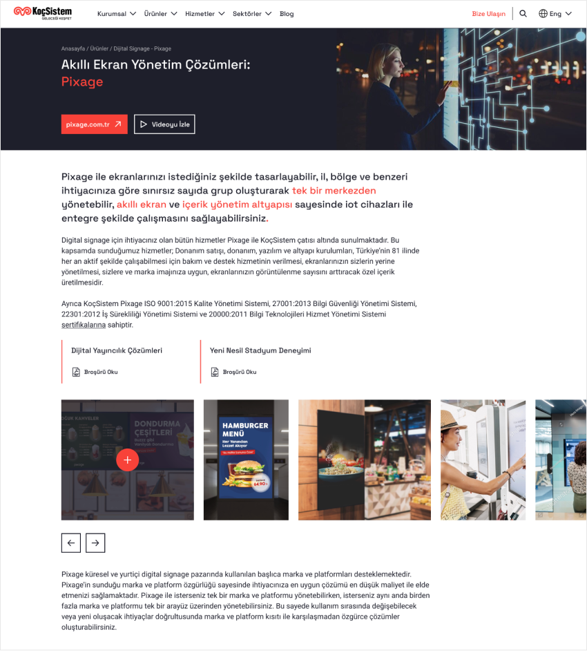 KoçSistem Web Development Video Screen